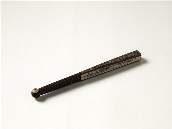 清人花卉　成扇