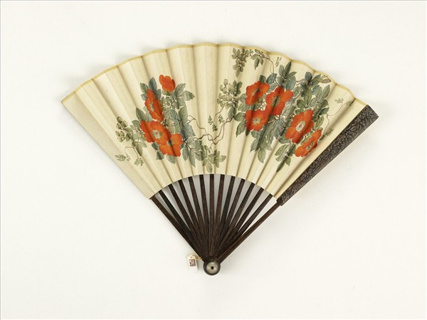 清人花卉　成扇