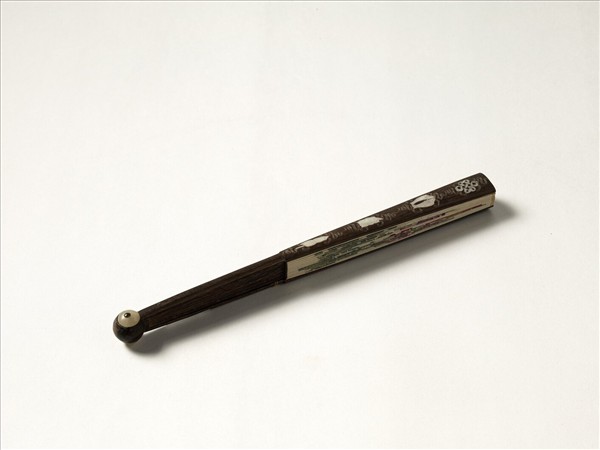 清人花卉　成扇