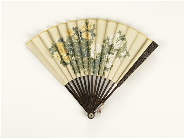 清人花卉　成扇