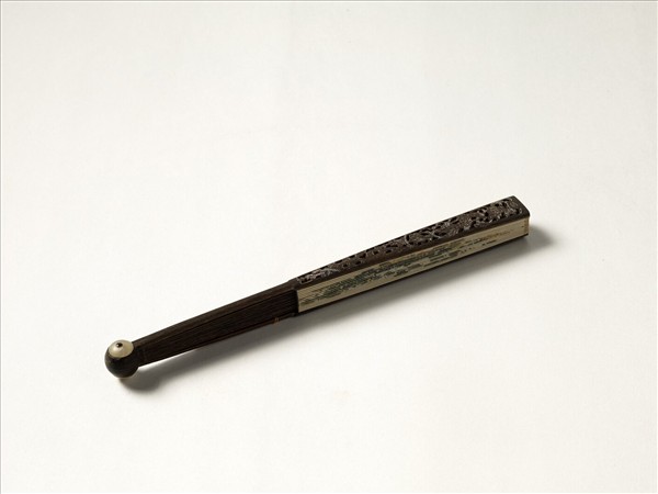 清人花卉　成扇