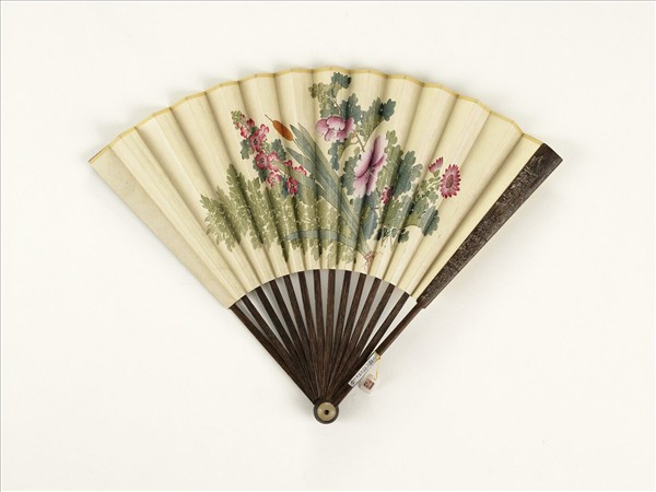 清人花卉　成扇