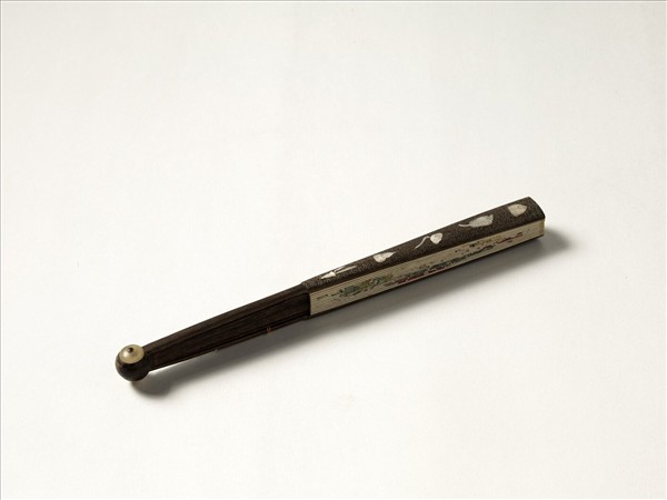 清人花卉　成扇