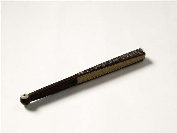 清人花卉　成扇