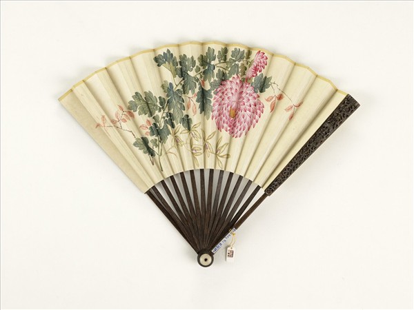 清人花卉　成扇