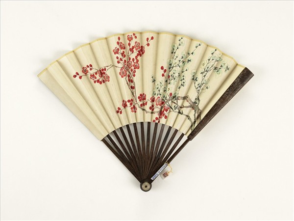 清人花卉　成扇