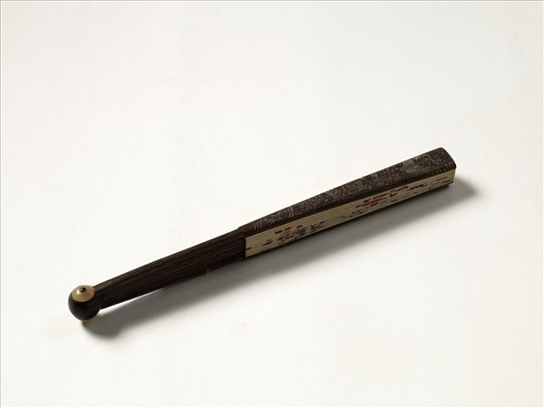 清人花卉　成扇