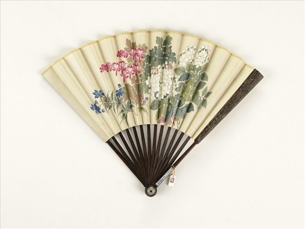 清人花卉　成扇