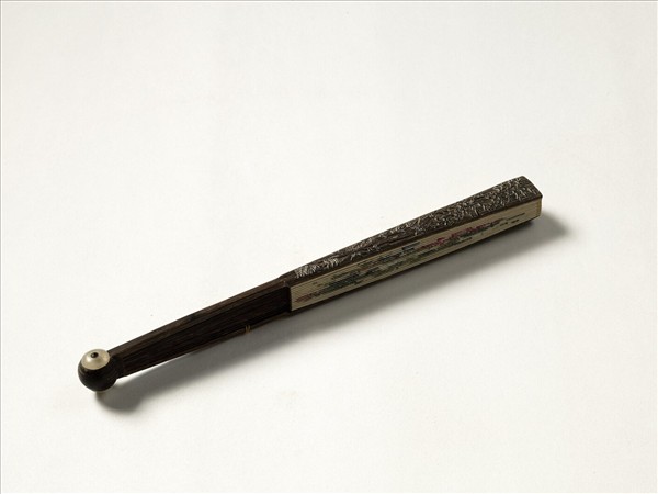 清人花卉　成扇