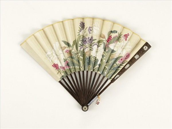 清人花卉　成扇