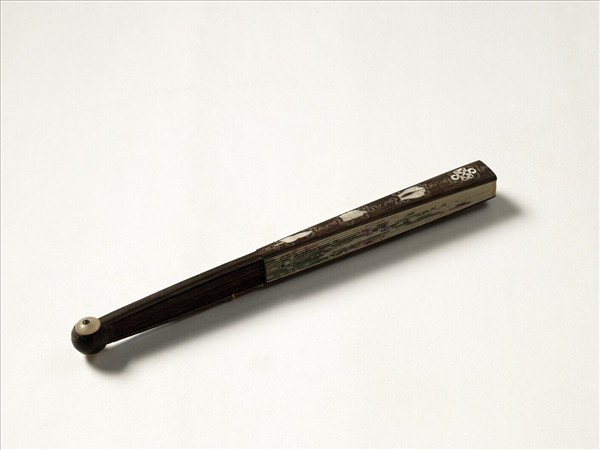 清人花卉　成扇