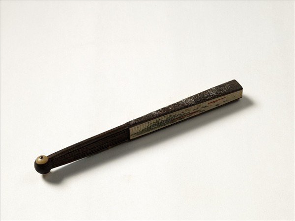 清人花卉　成扇