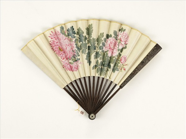 清人花卉　成扇