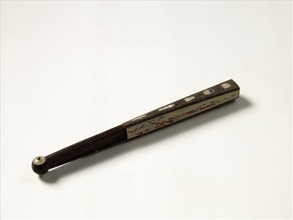 清人花卉　成扇