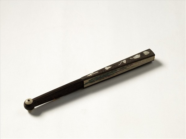 清人花卉　成扇