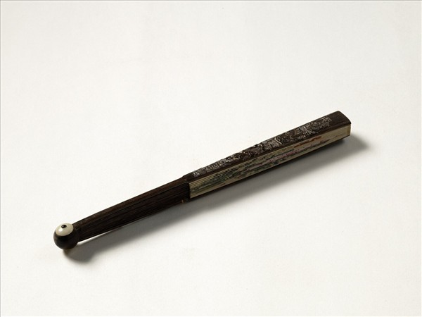 清人花卉　成扇