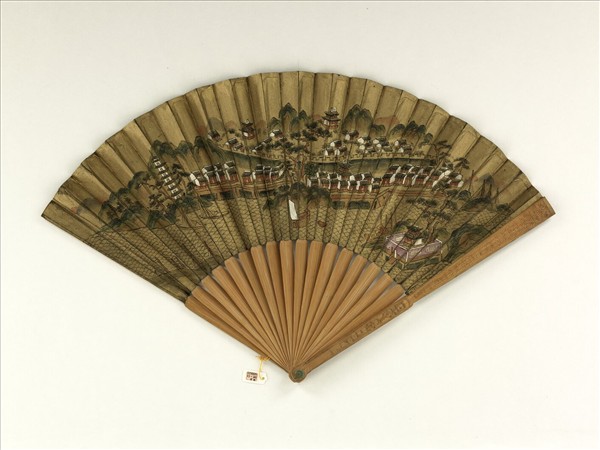 清人山水　成扇