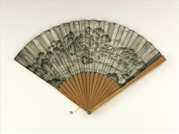 清人山水　成扇