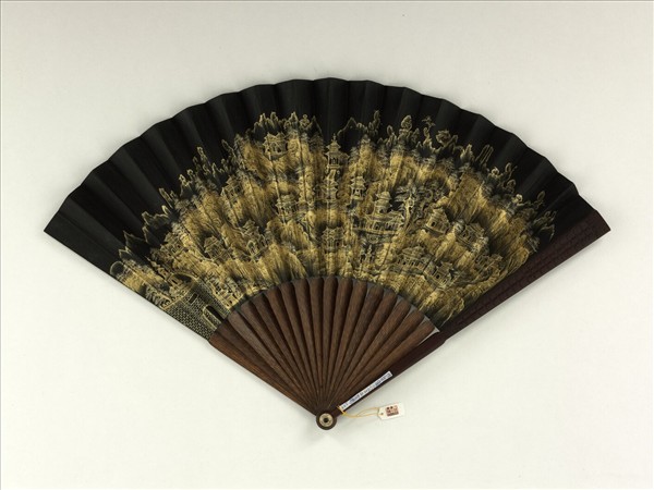 清人山水　成扇