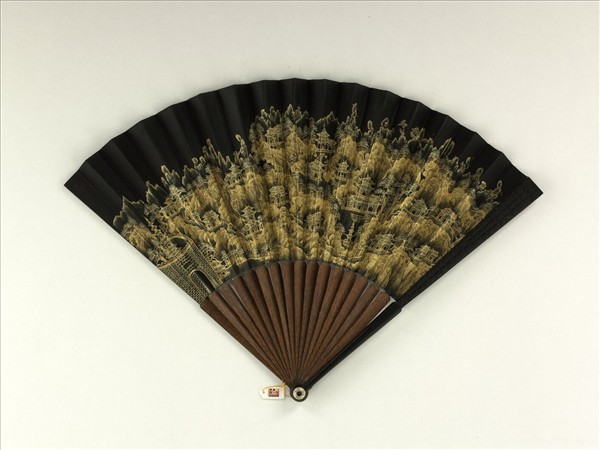 清人山水　成扇