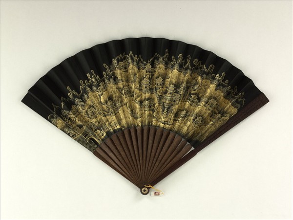 清人山水　成扇