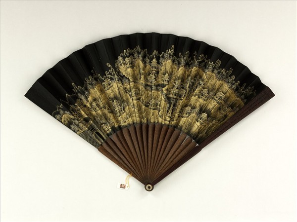 清人山水　成扇