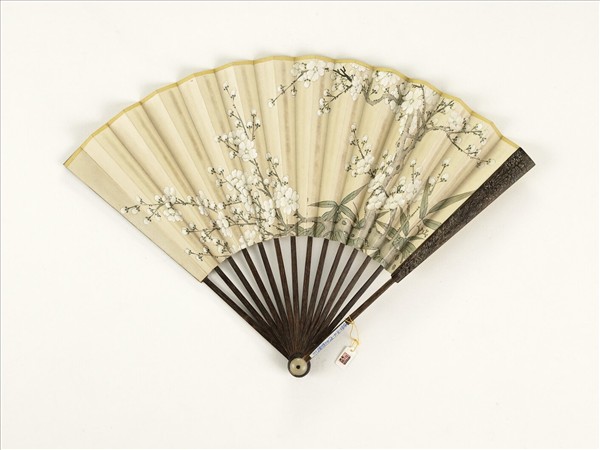 清人花卉　成扇