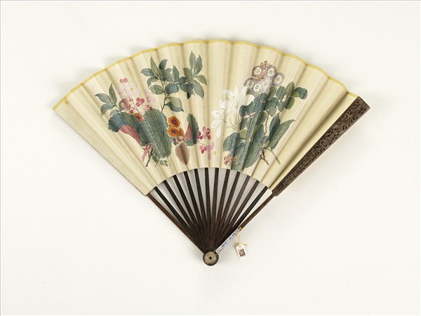 清人花卉　成扇