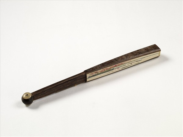 清人花卉　成扇