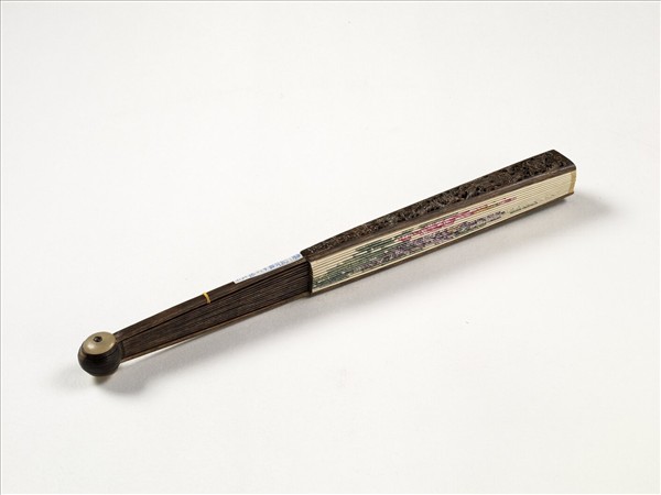 清人花卉　成扇