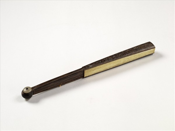 清人花卉　成扇