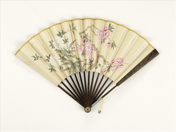 清人花卉　成扇