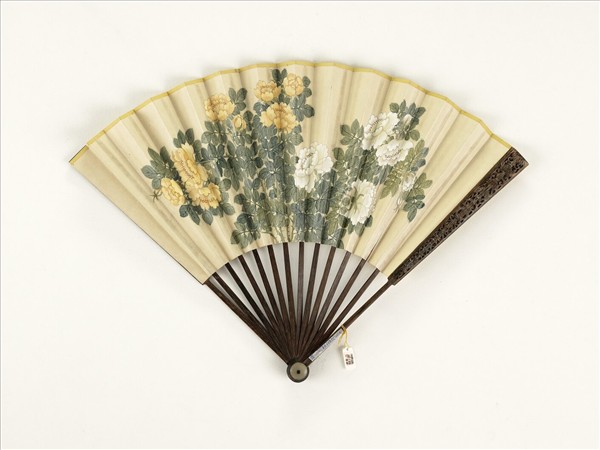 清人花卉　成扇