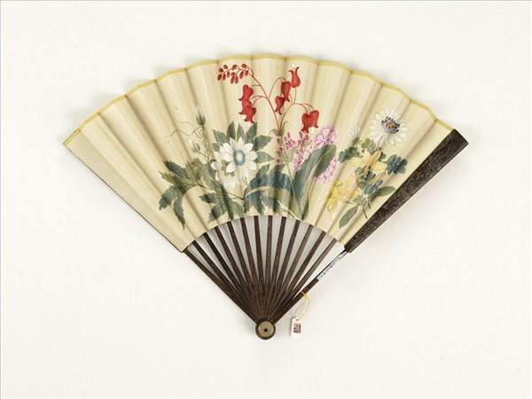 清人花卉　成扇
