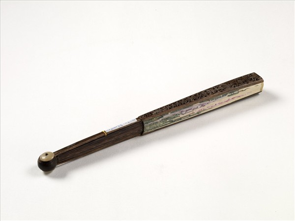 清人花卉　成扇