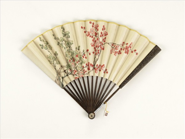 清人花卉　成扇