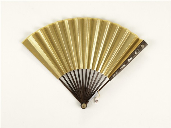 清人花卉　成扇