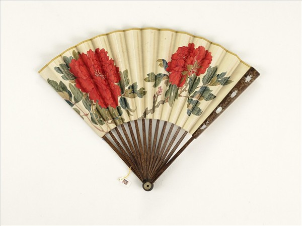 清人花卉　成扇