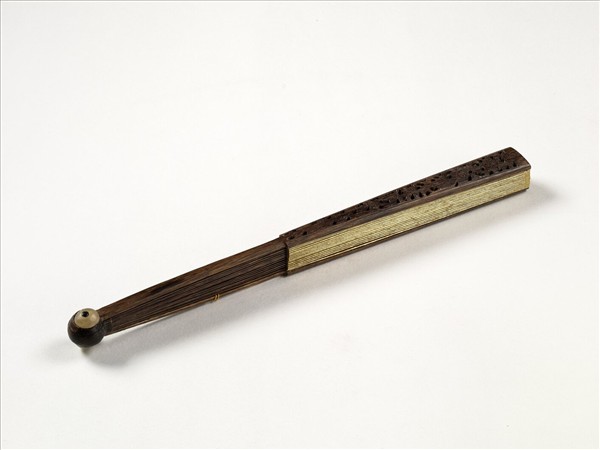 清人花卉　成扇