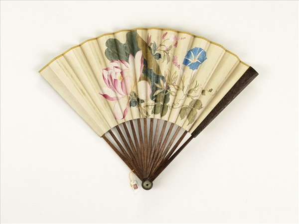 清人花卉　成扇