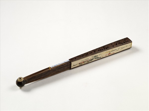 清人花卉　成扇