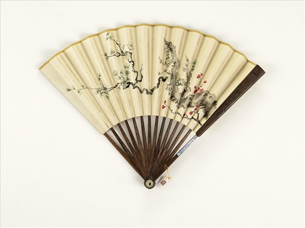 清人花卉　成扇