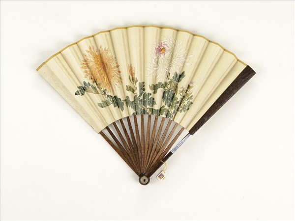 清人花卉　成扇