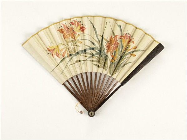 清人花卉　成扇