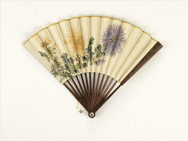 清人花卉　成扇