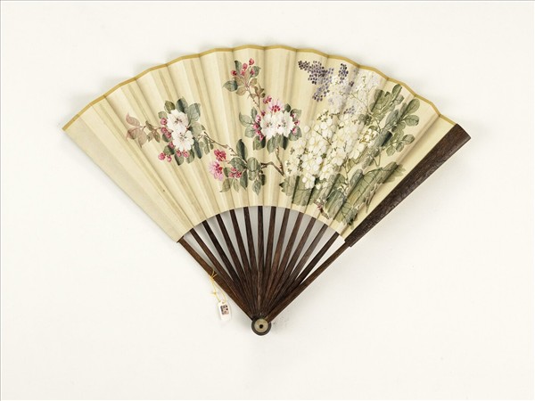 清人花卉　成扇