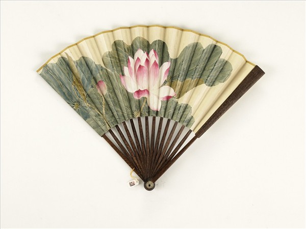 清人花卉　成扇
