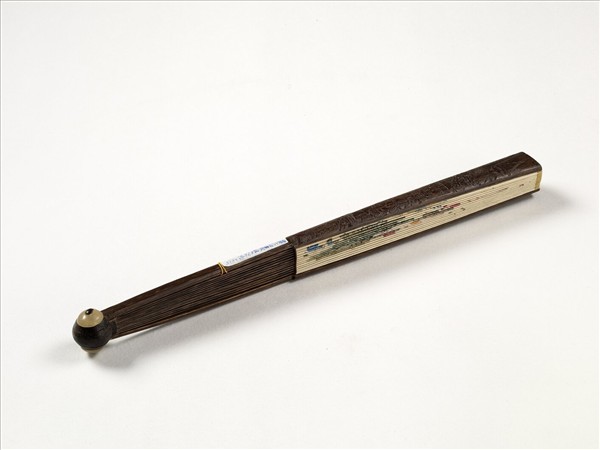 清人花卉　成扇