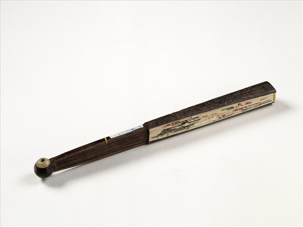 清人花卉　成扇