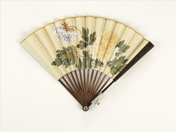 清人花卉　成扇